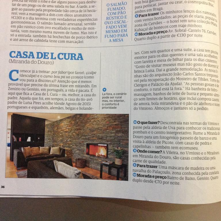 米兰达·杜·杜罗 Casa De L Cura旅馆 外观 照片